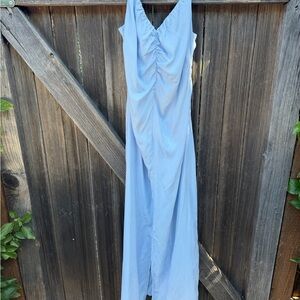 Chic Light Blue Maxi Dress